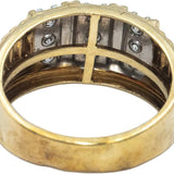 10k White Gold Round Cut Diamond Men's Band Ring 0.75CT Size 9.5