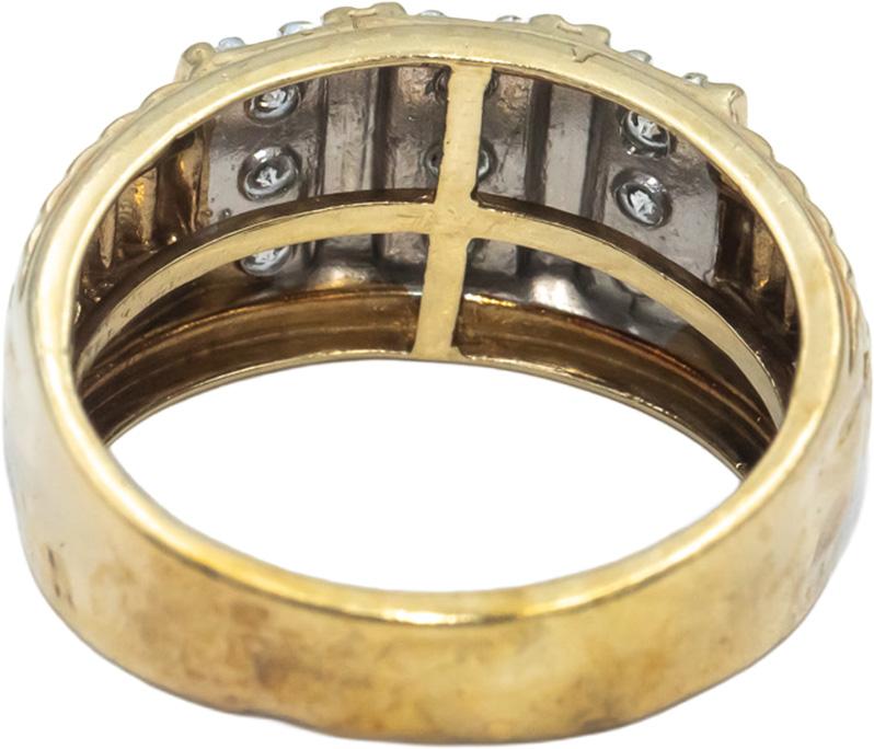 10k White Gold Round Cut Diamond Men's Band Ring 0.75CT Size 9.5