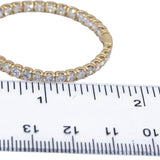 14k Yellow Gold Round Lab Grown Diamond Inside Out Hoop Earrings 5.0CT