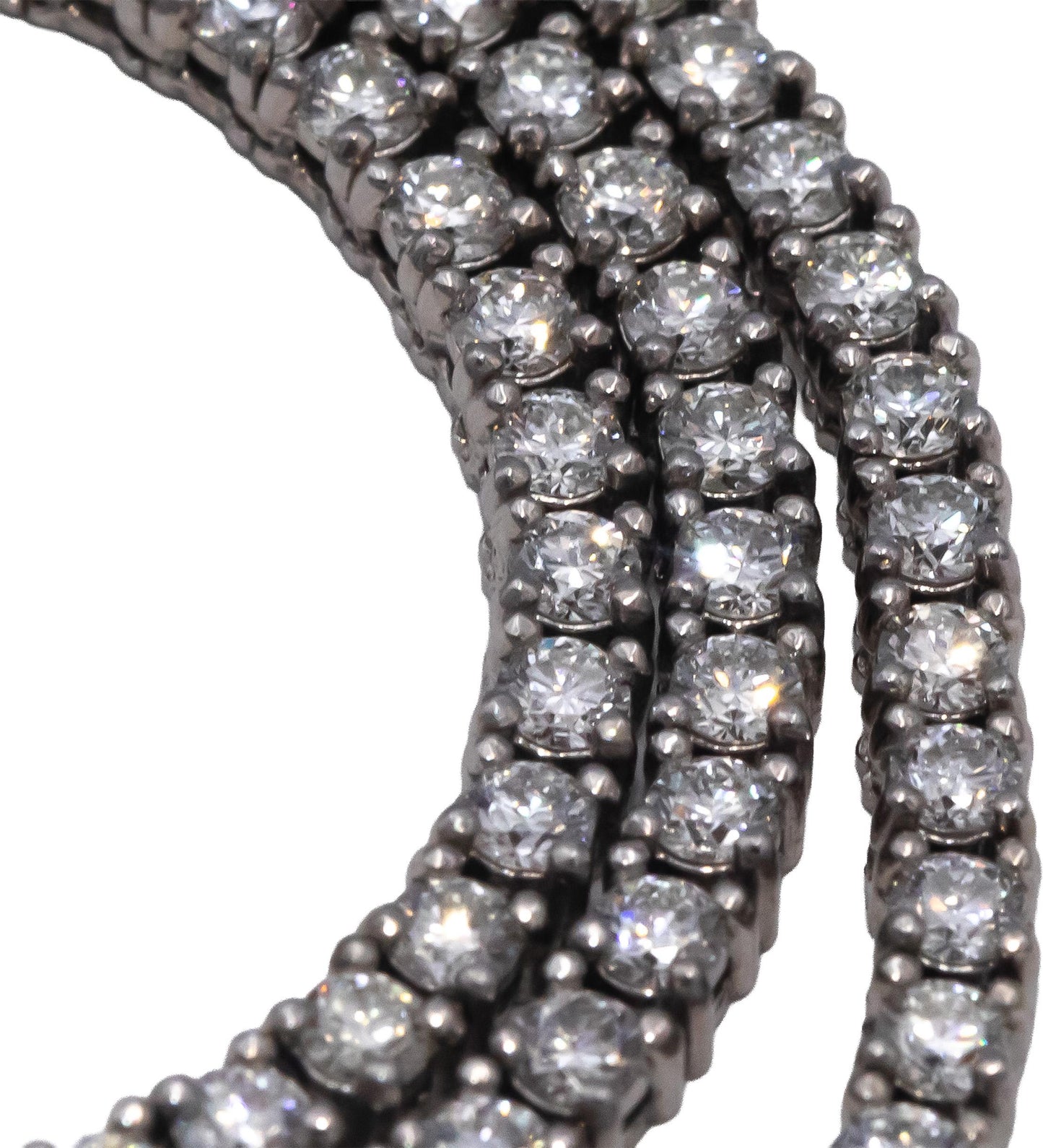14k White Gold Jewelry Round Diamond Tennis Necklace 16.5" Long 5.82CT