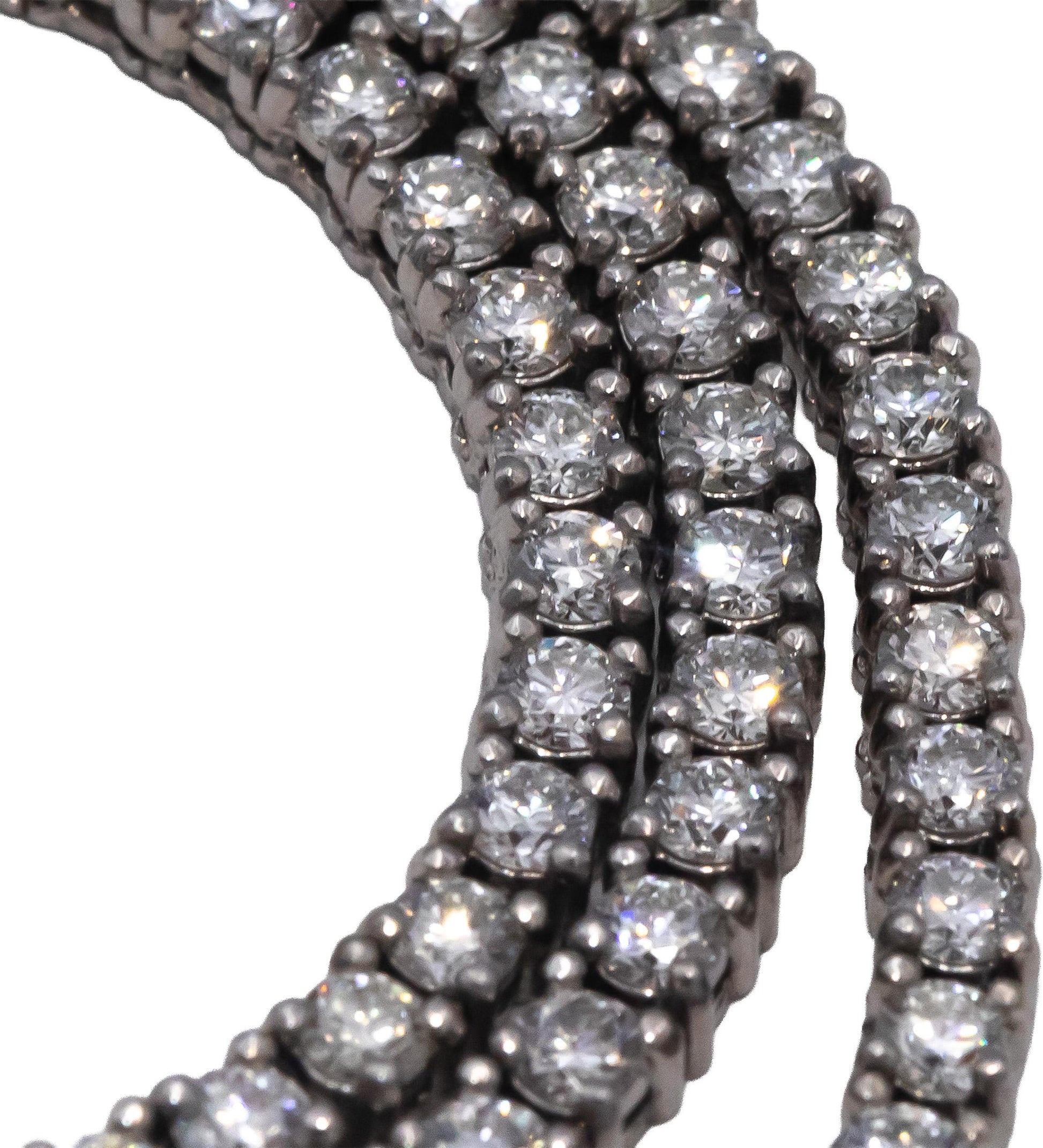 14k White Gold Jewelry Round Diamond Tennis Necklace 16.5" Long 5.82CT