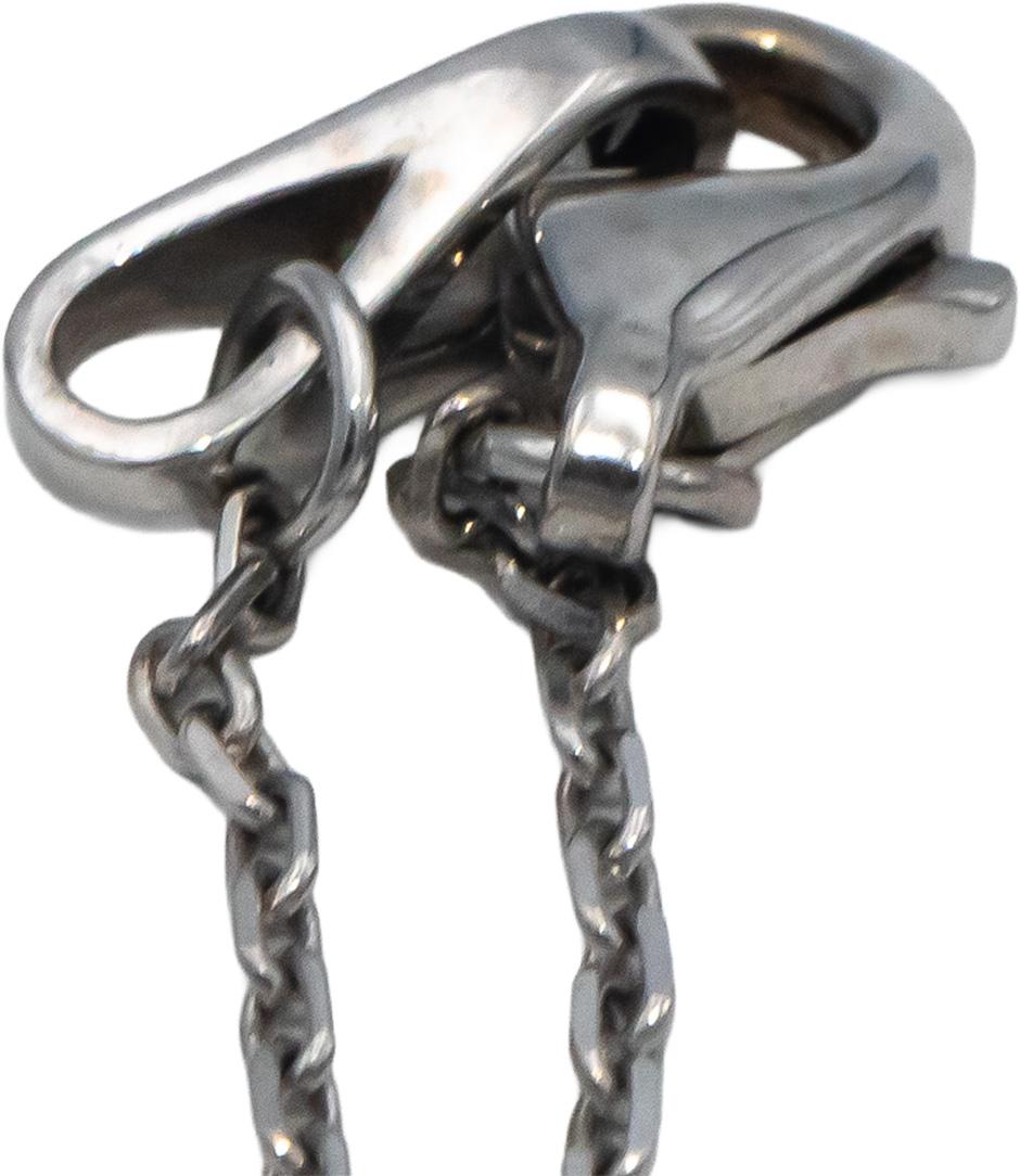 14k White Gold Round Bezel Set Diamond By the Yard Necklace Chain 3.80CT