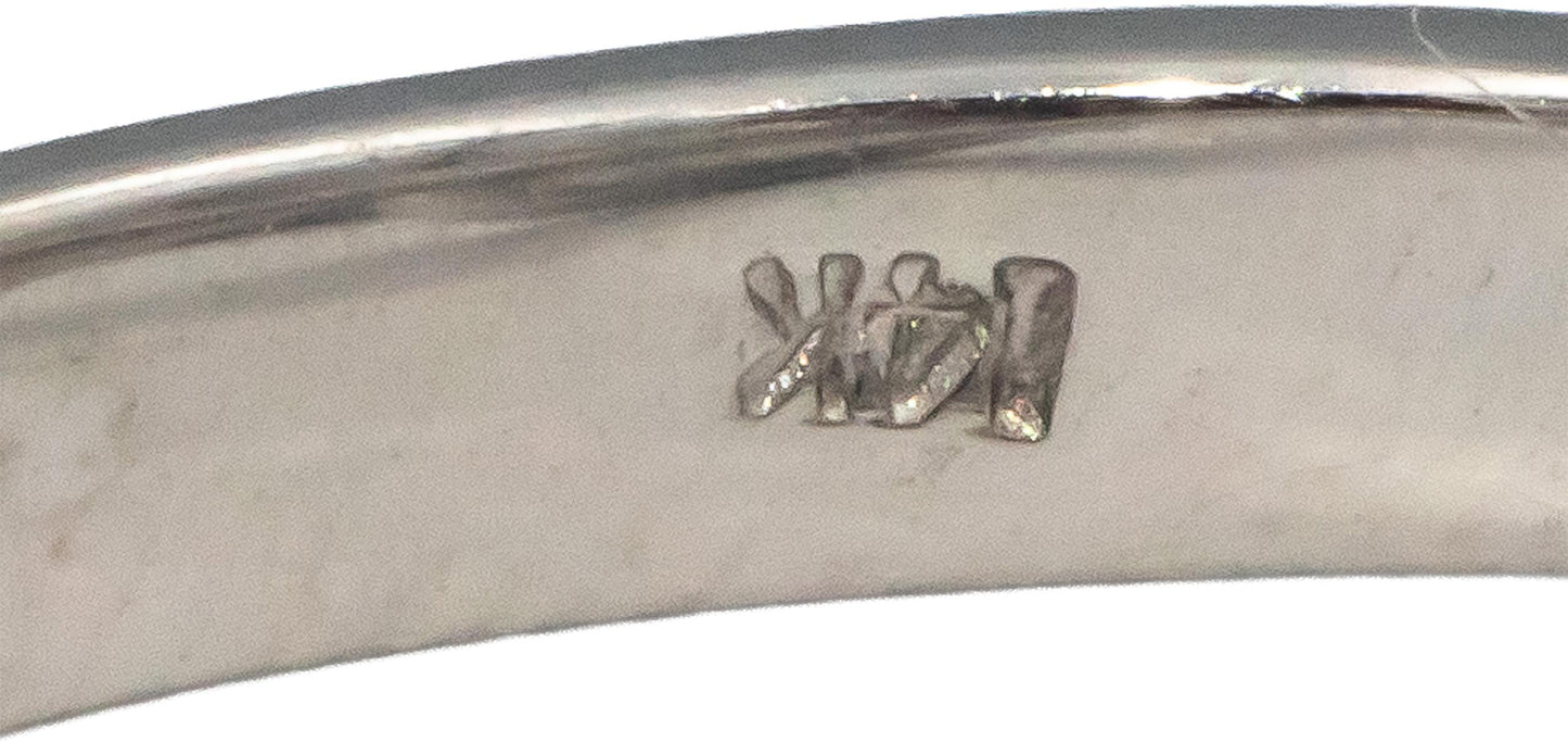 14k White Gold Apatite & VS Diamond Cocktail Ring 1.55CT Size 6.75