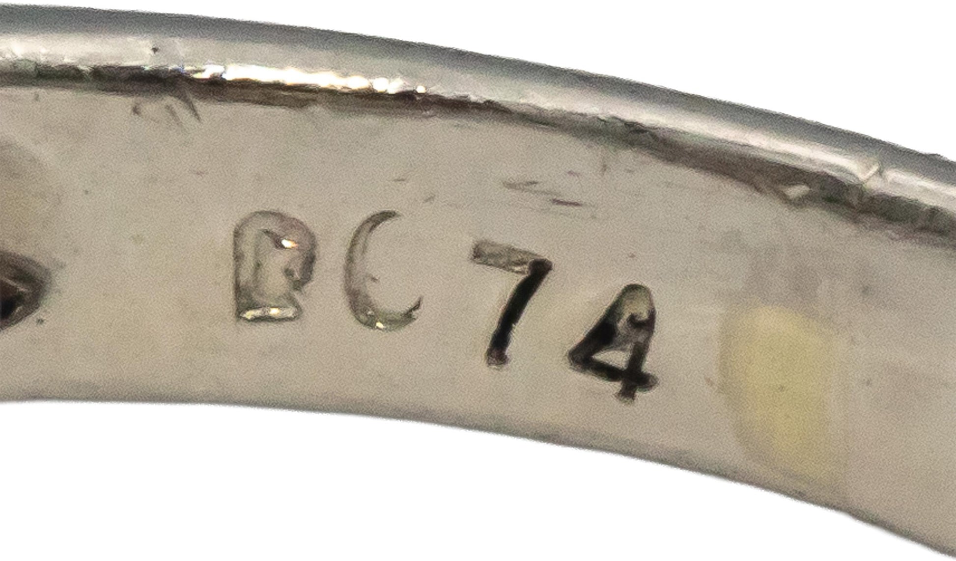 Platinum & 18k Gold Princess Cut Diamond Engagement Ring 1.14CT w/ 0.74CT Center