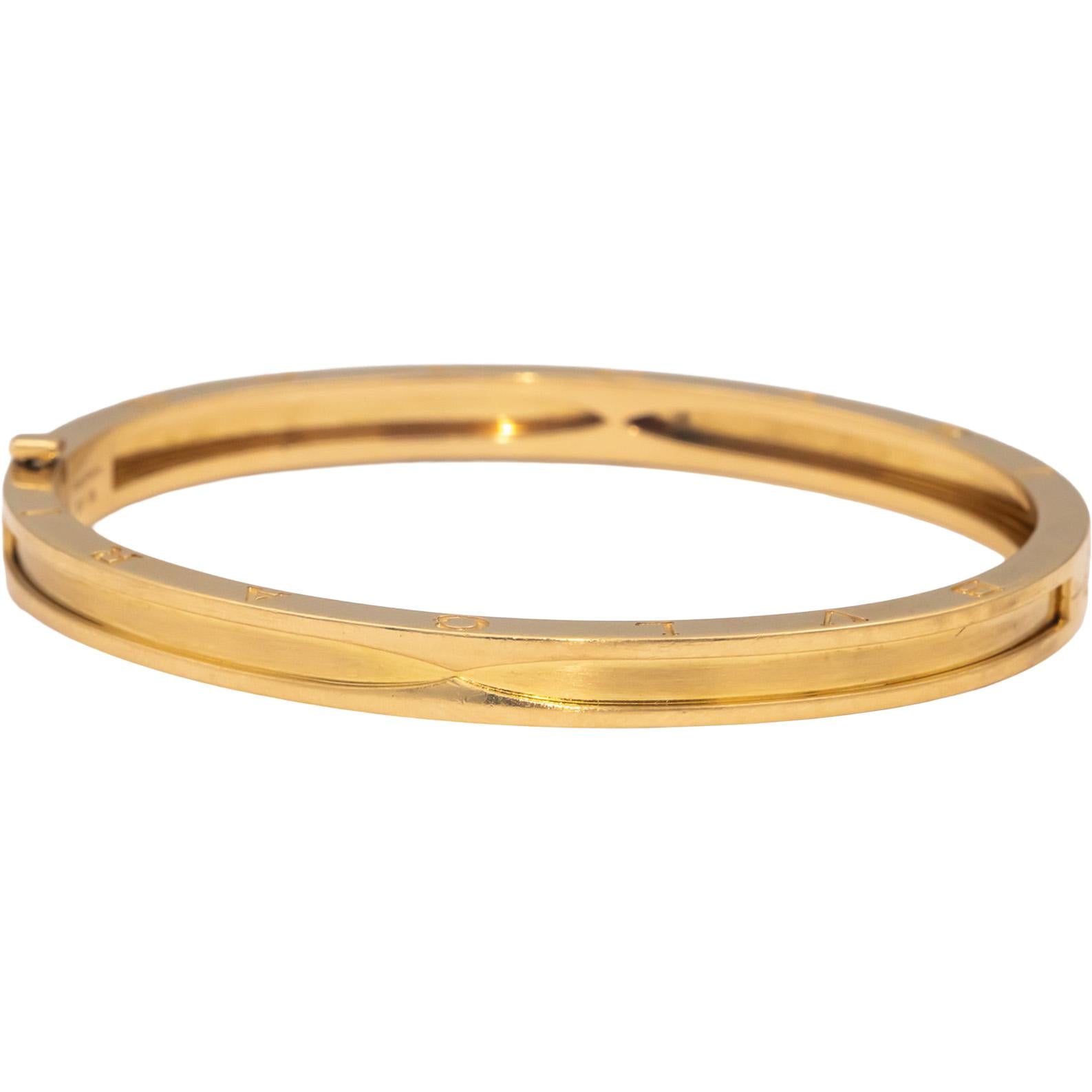 BVLGARI 18k Yellow Gold B.zero1 Collection Bangle Bracelet