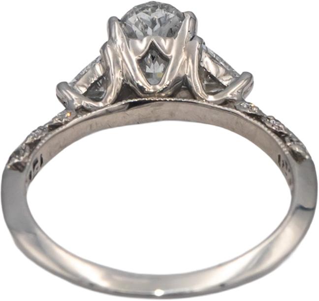 TACORI Platinum Diamond Engagement Wedding Ring 1.40CT w/ 1.05CT Center Size 6.5