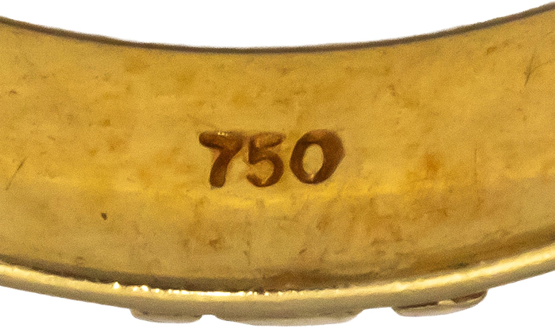 TIFFANY & CO. Vintage 18k Yellow Gold Atlas Collection Half Hoop Stud Earrings