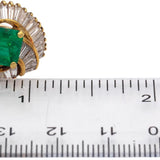 GIA Certified 14k Yellow Gold Colombian Emerald & Diamond Ring 4.0CTW Size 4.75