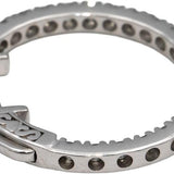 10k White Gold Round Diamond Inside Out Hoop Earrings 1.50CT