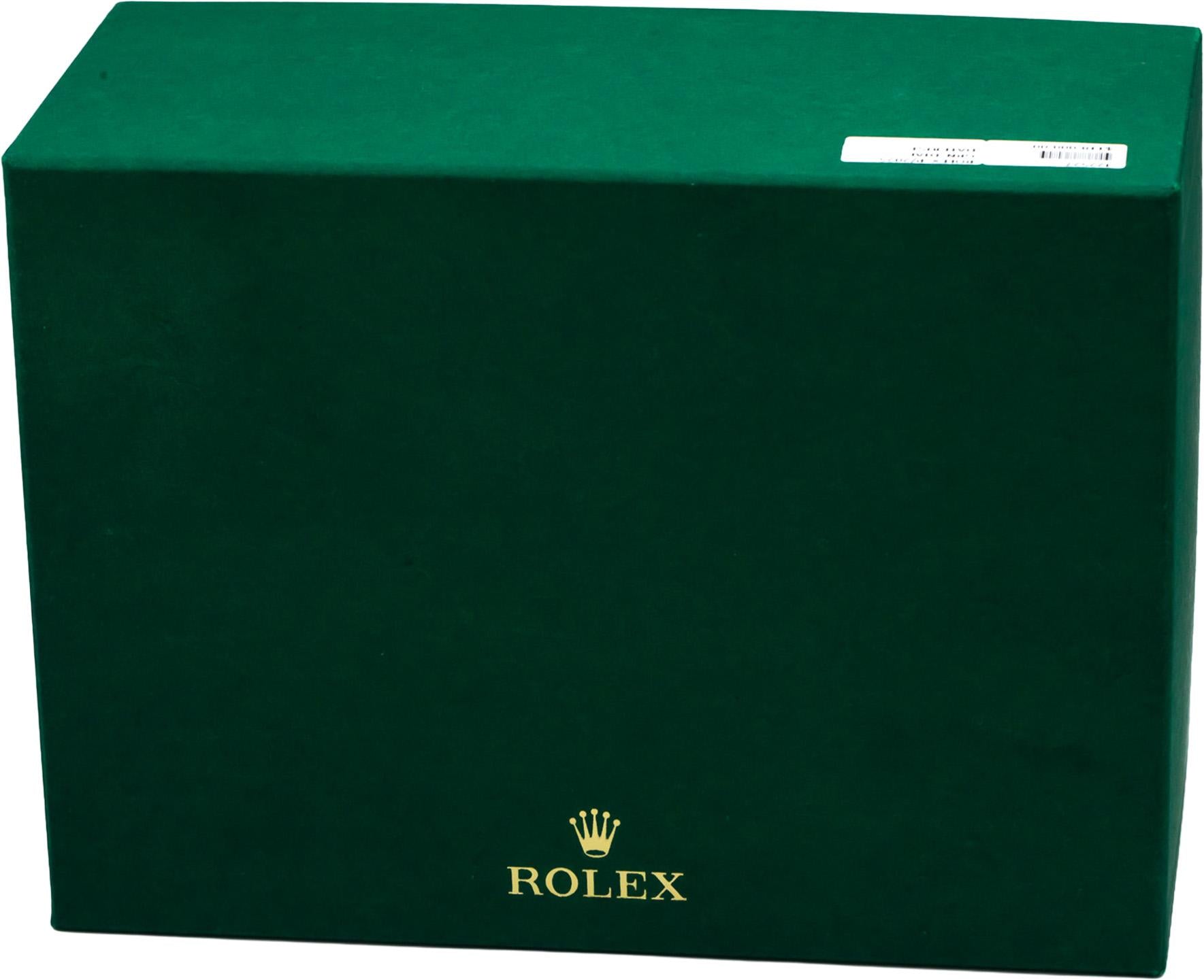 ROLEX Stainless Steel 18k Gold Datejust Green Dial 41mm Watch w/ Box Ref 126334