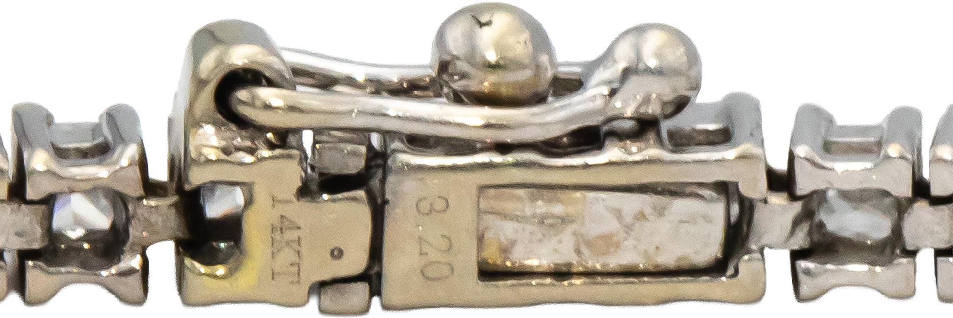 14k White Gold VS Princess Cut Diamond Tennis Bracelet 3.20