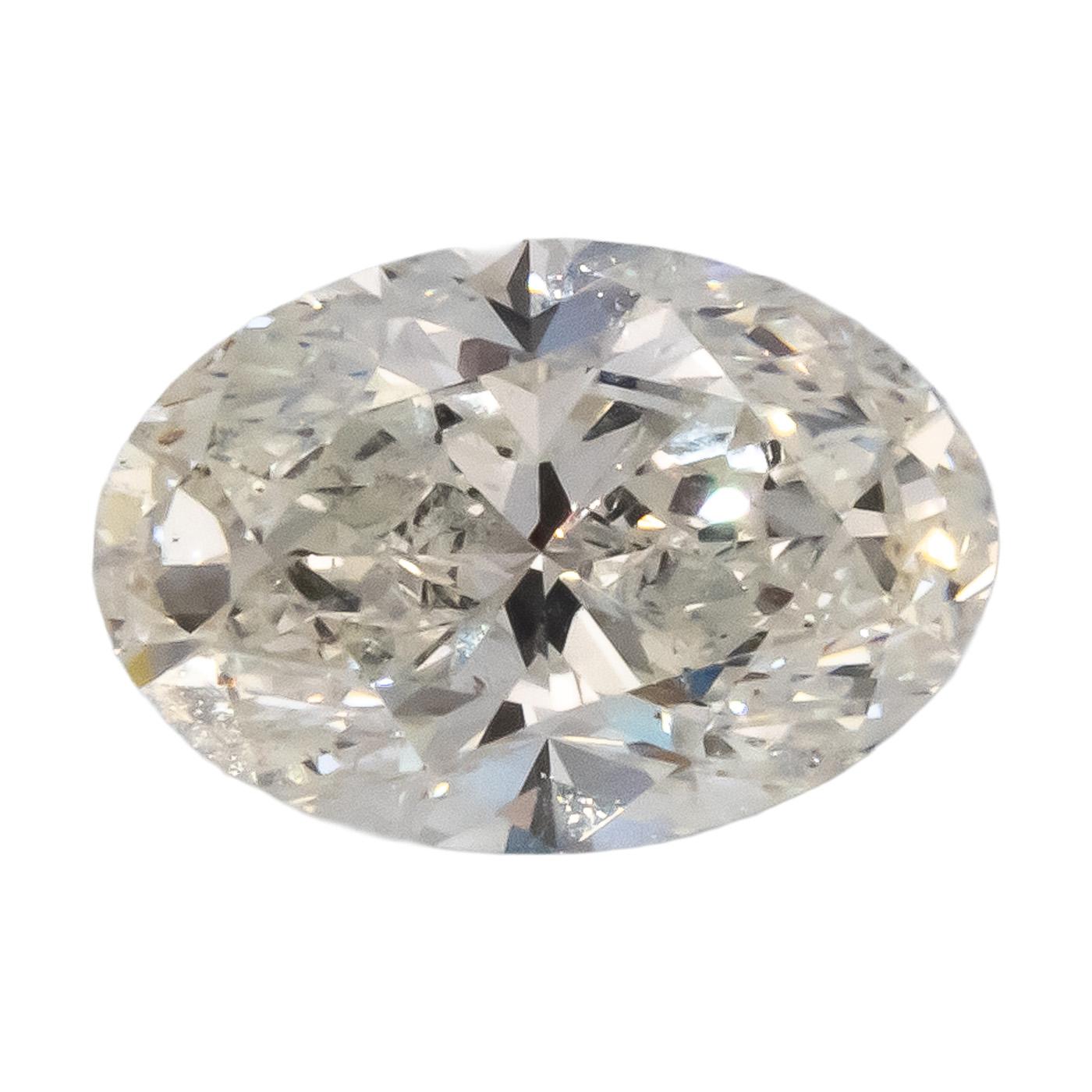 GIA Certified SI2/H Oval Brilliant Diamond Loose Stone 2.01CT