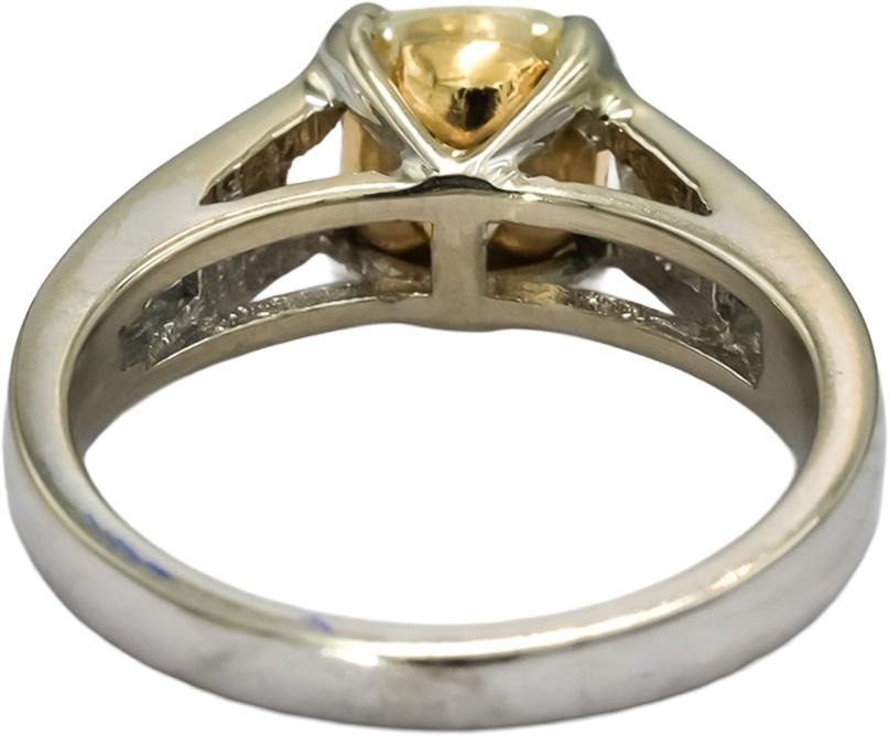 GIA Certified 18k White Gold Diamond Engagement Ring 2.71CT Size 7