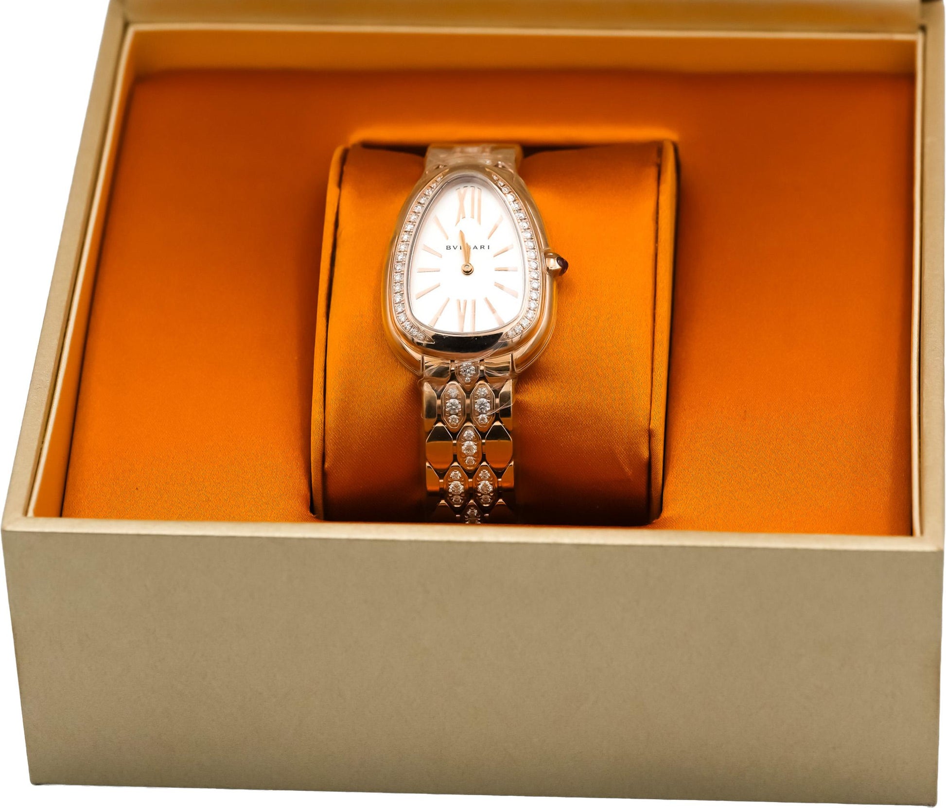 BVLGARI 18k Rose Gold Serpenti Seduttori All Factory Ladie's Watch w/ B & P $55k