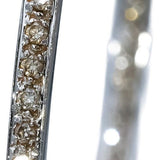 14k White Gold Round Diamond Inside Out Hoop Earrings 1.50CT