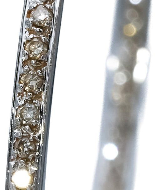 14k White Gold Round Diamond Inside Out Hoop Earrings 1.50CT