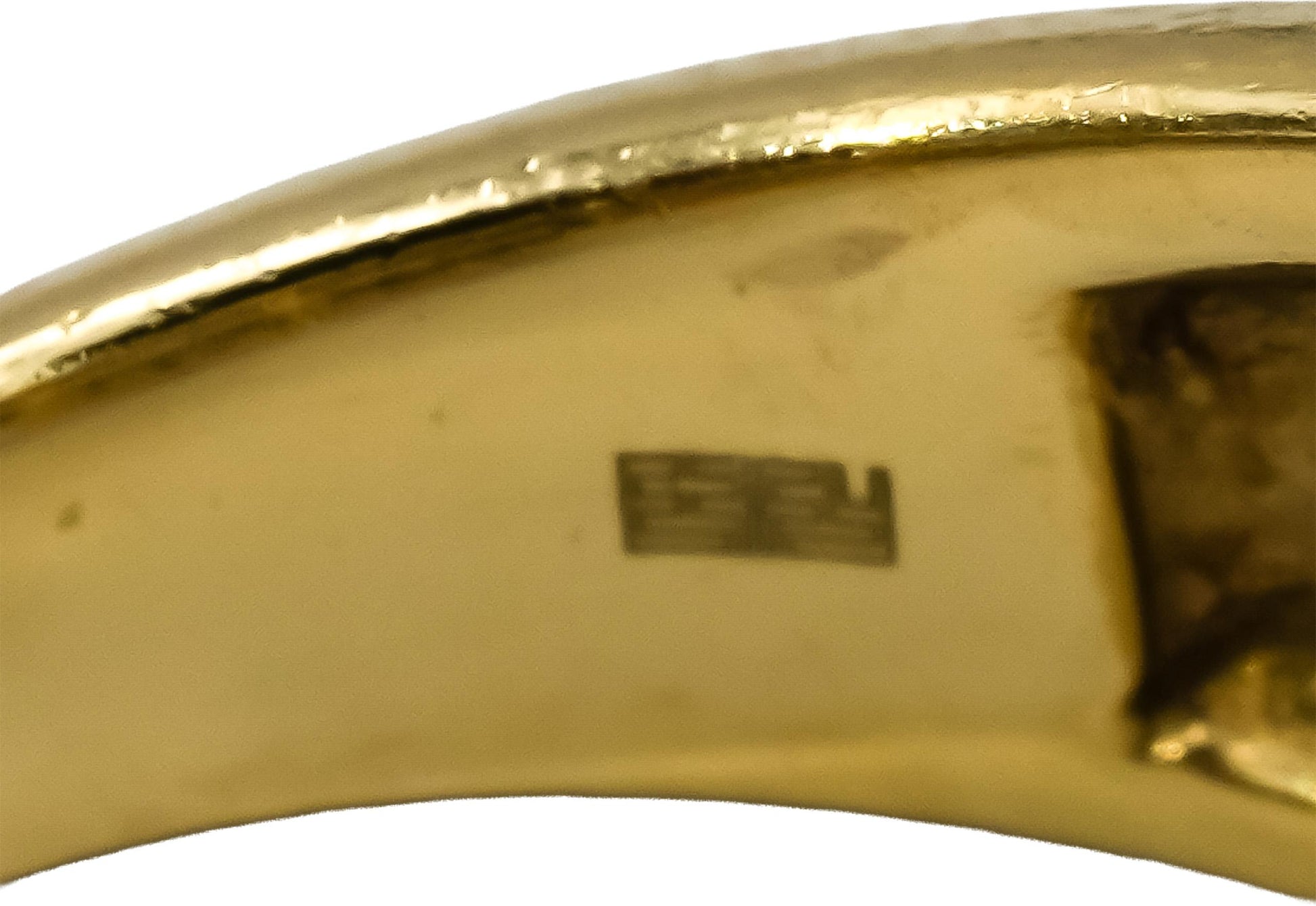 EFFY 14k Yellow Gold Round and Baguette Diamond Wavy Band Ring 1.0CT Size 5.75