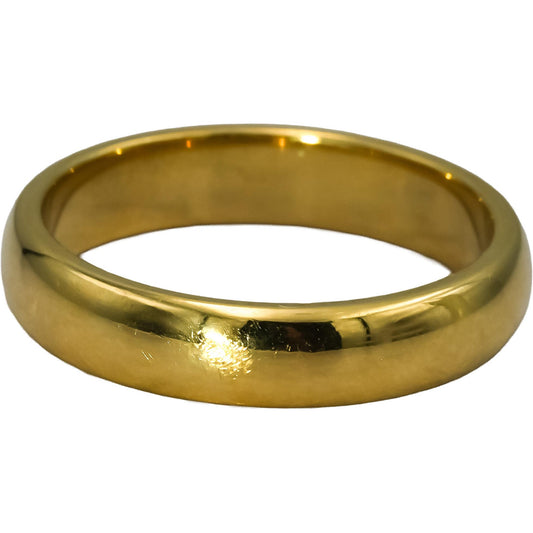 TIFFANY & CO. 18k Yellow Gold 4.6mm Wide Band Ring Size 8.75