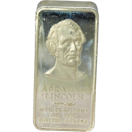 Sterling Silver Abraham Lincoln Art Bar Ingots Collection 2500 Grains 164.21g