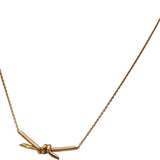 TIFFANY & CO. 18k Yellow Gold Knot Pendant Necklace