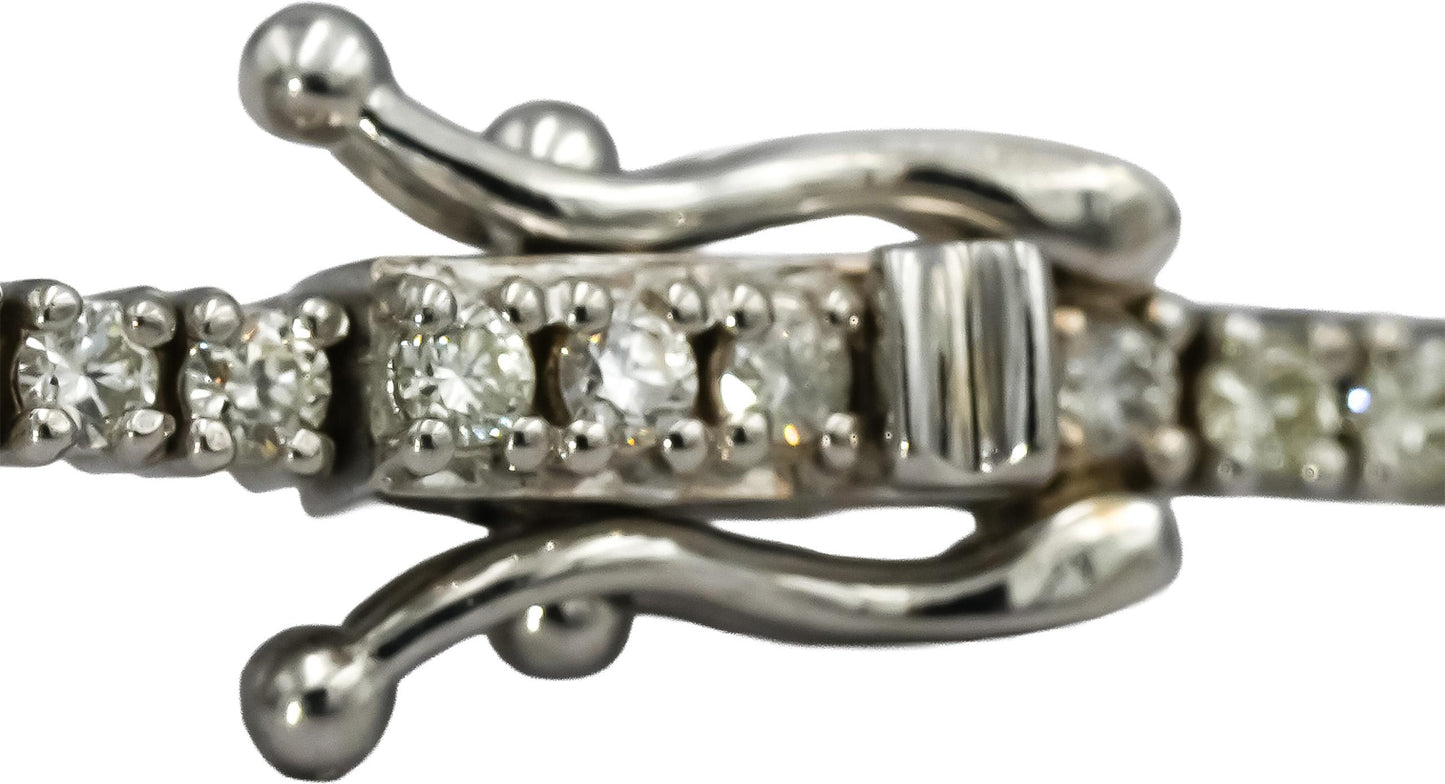 14k White Gold VS Round Diamond Tennis Bracelet 1.60CT
