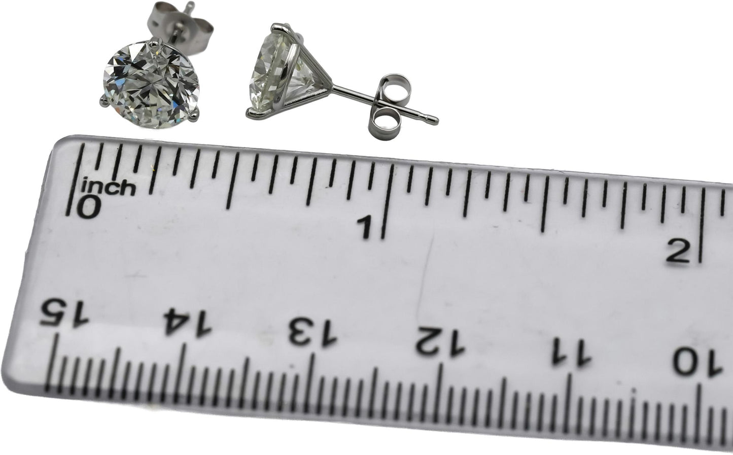 IGI Certified 14k White Gold VS1-VS2/E-F Lab-Grown Diamond Stud Earrings 4.08CT