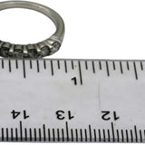 10k White Gold Round Diamond Seven Stone Band Ring 0.50CT Size 6.5