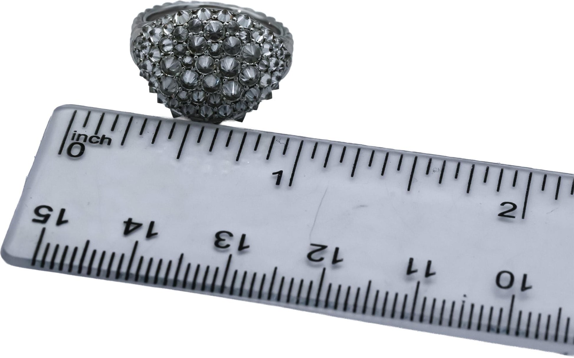 DAVID YURMAN 18k White Gold Diamond Reverse Set Pave Pinky Ring 2.27CT Sz 4