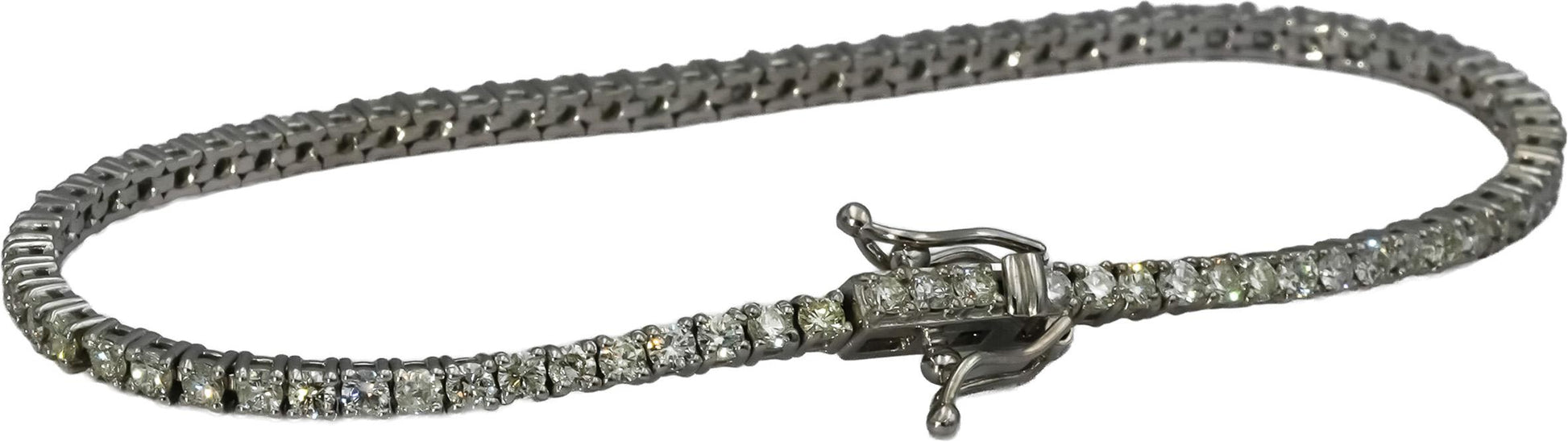 14k White Gold VS Round Diamond Tennis Bracelet 2.52CT 67 Pieces