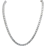 14k White Gold VS Round Lab-Grown Diamond Tennis Necklace 61.24CT