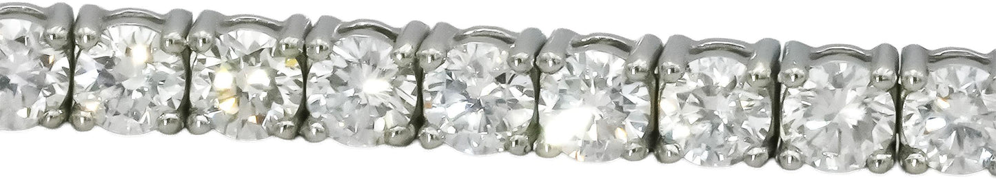 Platinum Round Natural Diamond Tennis Bracelet 3.97CT