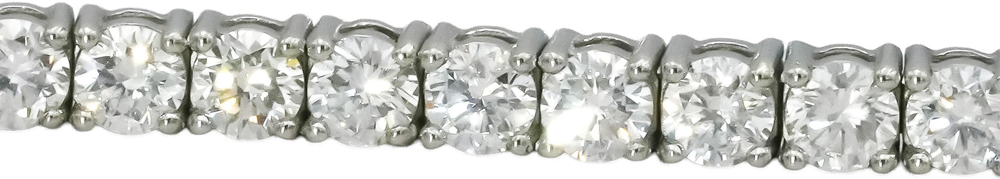 Platinum Round Natural Diamond Tennis Bracelet 3.97CT