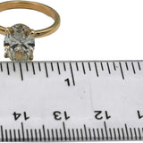 IGI 14k Yellow Gold VS1/G Oval Lab-Grown Diamond Solitaire Ring 2.56CT Size 5.75