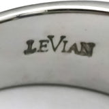 LE VIAN 18k White Gold Diamond and Sapphire Cocktail Ring 2.50CT Size 6.5