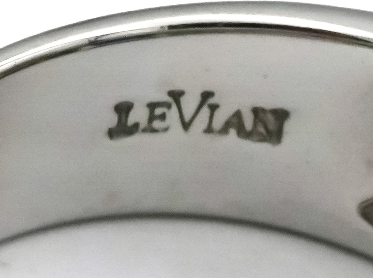 LE VIAN 18k White Gold Diamond and Sapphire Cocktail Ring 2.50CT Size 6.5