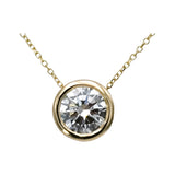 14k Yellow Gold VS Round Lab-Grown Diamond Solitaire Pendant Necklace 1.57CT