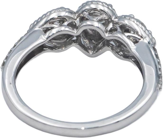 10k White Gold 0.63CT Round Cut Diamond Band Ring Size 7