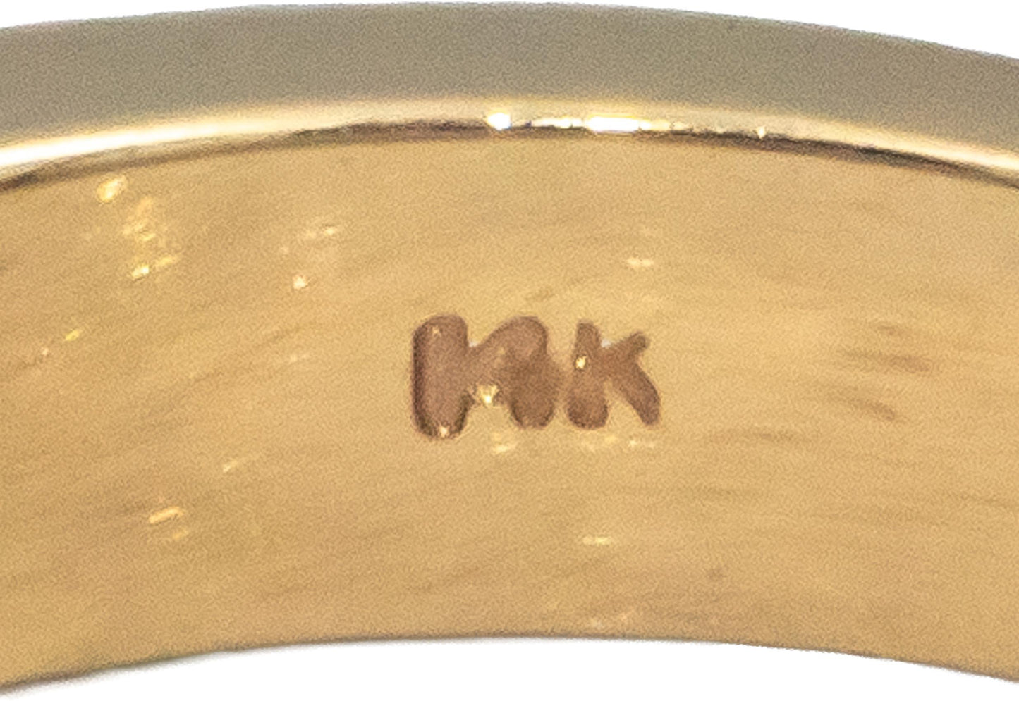 14k Yellow Gold 0.40CT VS Diamond and Emerald Band Ring Size 7.5