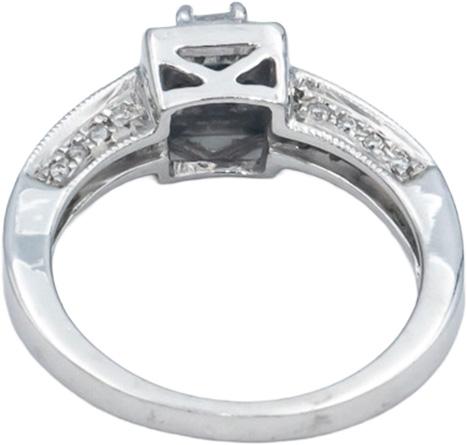 14k White Gold 0.30CT Diamond Engagement Ring Size 6.75