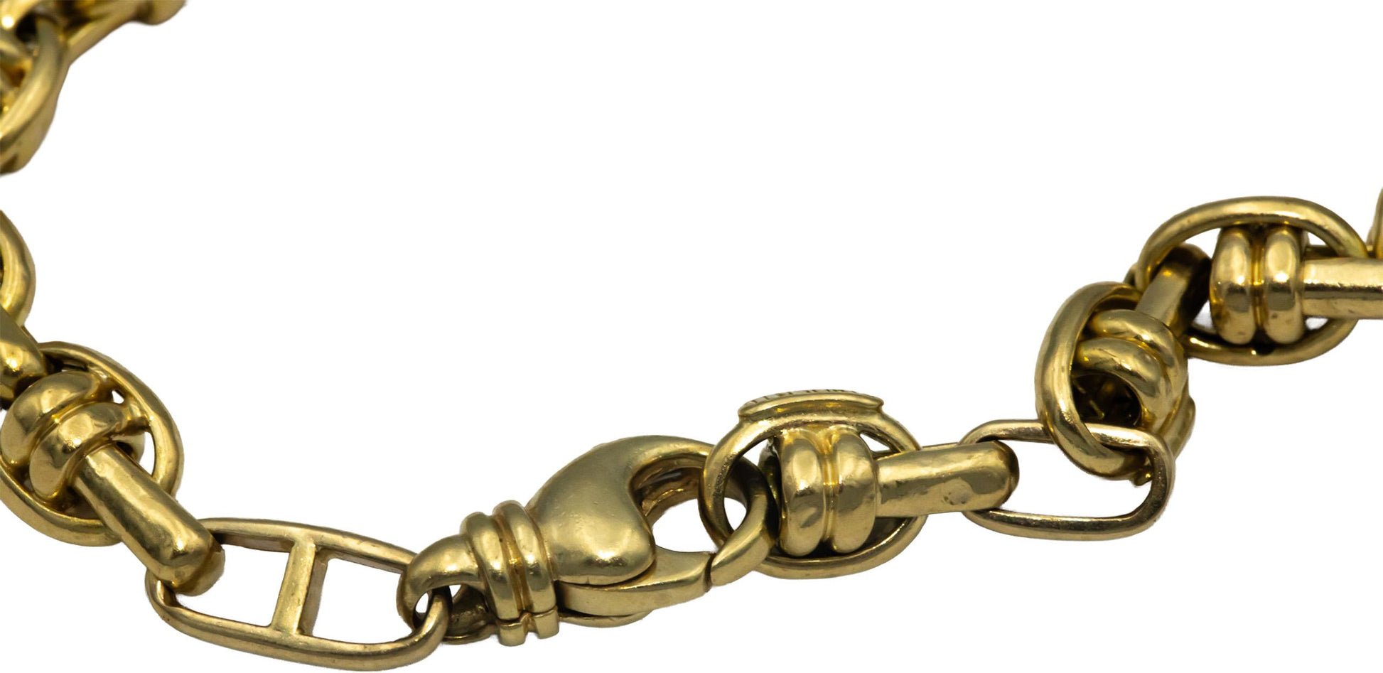 CHIMENTO Designer 18k Yellow Gold Fancy Anchor Link Chain Bracelet