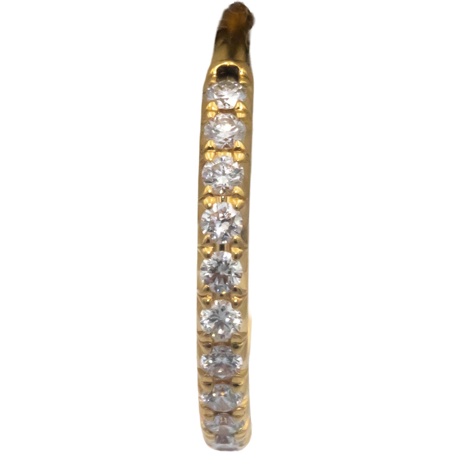 TIFFANY & CO. 18k Gold 0.30CT VS Diamond Metro Hoop Stud Earrings $4150 Retail