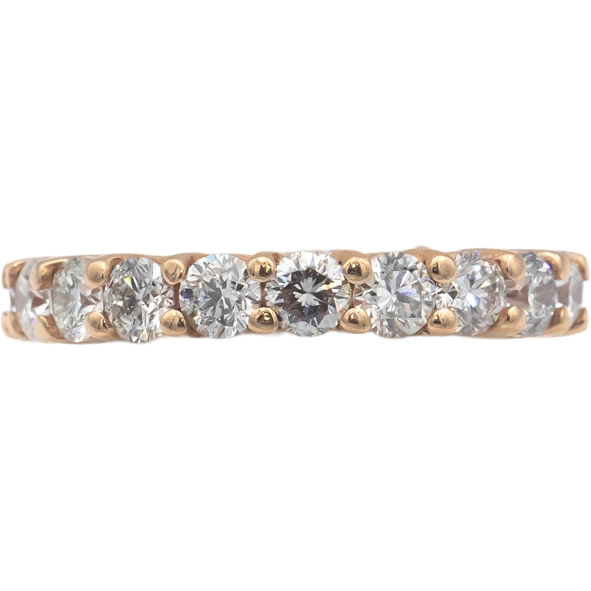 14k Rose Gold Round Diamond Eternity Band Ring 2.56CT Size 6
