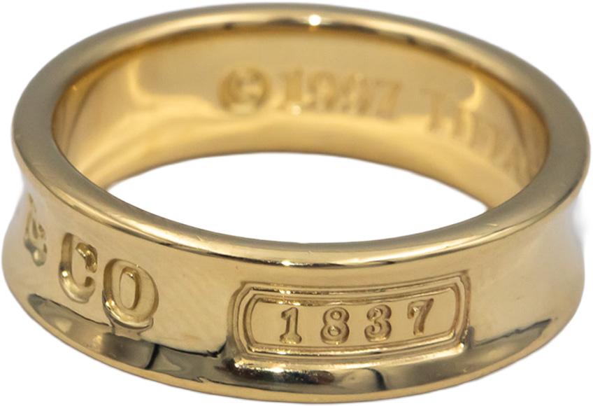 TIFFANY & CO. 18k Yellow Gold Tiffany 1837 Band Ring Size 7