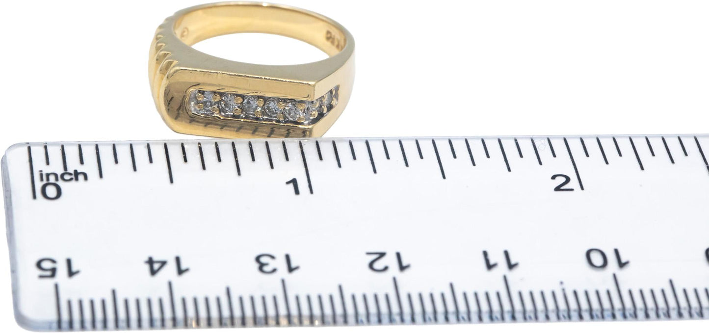 14k Yellow Gold Jewelry VS Round Channel Set Diamond Band Ring 0.22CT Size 6