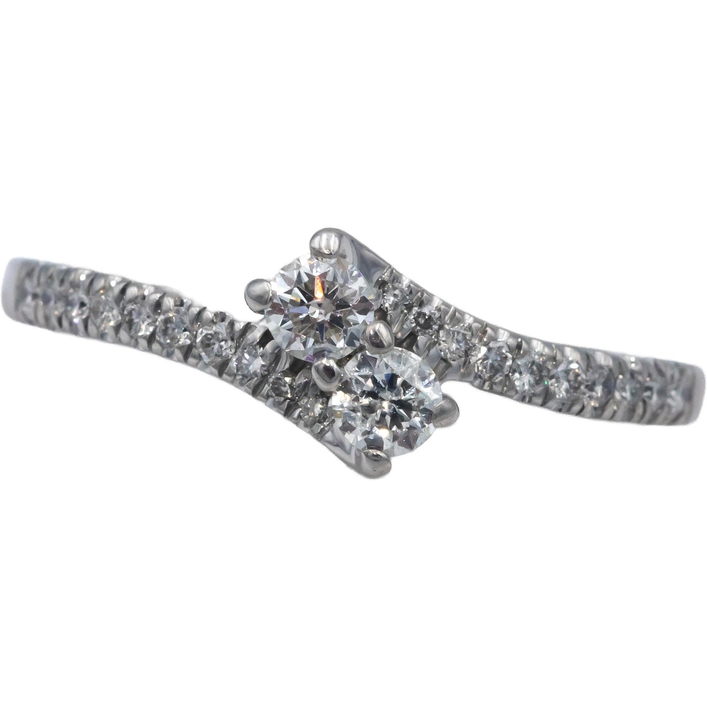 EVER US 14k White Gold Jewelry 0.50CT Round Cut Diamond Ring Size 9.75
