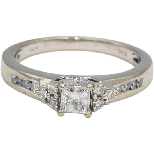 RAWLINS Diamond 14k White Gold Engagement Ring 0.50CT w/ 0.33CT Center Size 7