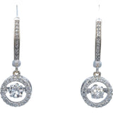14k White Gold Jewelry Round Diamond Dangle Earrings 1.0CT