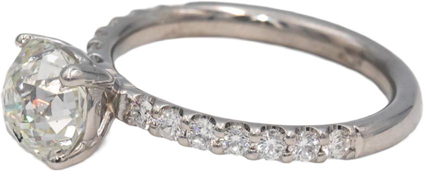 GIA CROWN OF LIGHT Platinum 18k Diamond Engagement Ring 2.61CT w/ 2.11CT Center