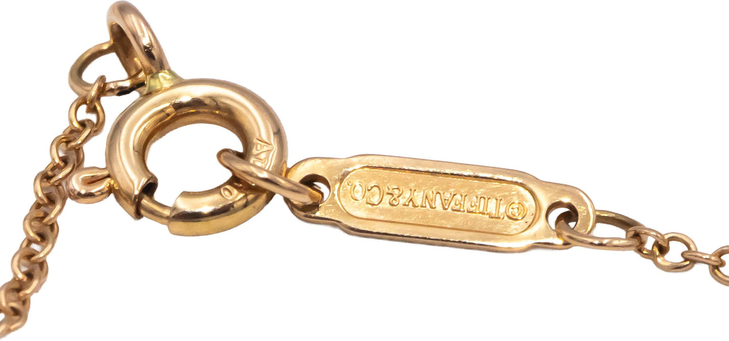TIFFANY & CO. 18k Gold Soleste Diamond Pendant Necklace .24CT $3250 Retail