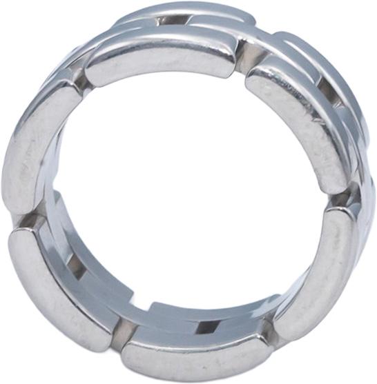 CARTIER 18k White Gold Maillon Panthere Ring Size 5.75 Euro Size 51
